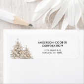 Rustic Seren Kerstbomen Retouradres Etiket (Insitu)