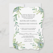 Rustic Serenity Blue Waterverf Wedding Kaart (Voorkant)
