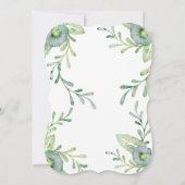 Rustic Serenity Blue Waterverf Wedding Kaart (Achterkant)