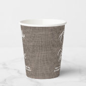 Rustic Shabby Burlap Wedding of Elke partij Papieren Bekers (Links)