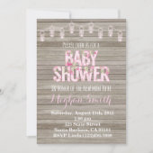 Rustic Shabby Chic Baby shower Invitation Kaart (Voorkant)
