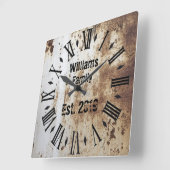 Rustic Shabby Chic Distress Antiek Vierkante Klok (Hoek)