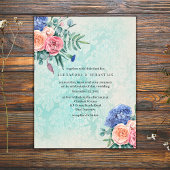 Rustic Shabby Chic Faded Rozen Green Wedding Kaart