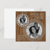 Rustic Shabby Country Wedding Photo Save the Date (Voorkant / Achterkant)
