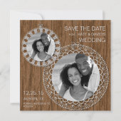 Rustic Shabby Country Wedding Photo Save the Date (Voorkant)