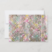 *~* Rustic - Shabby Rainbow Distress Wood RSVP Kaartje (Achterkant)