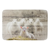 Rustic Sheep Baby Lamb Burlap Badmat (Voorkant)