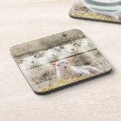 Rustic Sheep Baby Lamb Burlap Bier Onderzetter (Linkerzijde)