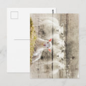 Rustic Sheep Baby Lamb Burlap Briefkaart (Voorkant / Achterkant)