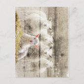 Rustic Sheep Baby Lamb Burlap Briefkaart (Voorkant)