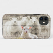 Rustic Sheep Baby Lamb Burlap Case-Mate iPhone Case (Achterkant (horizontaal))
