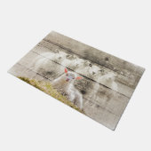 Rustic Sheep Baby Lamb Burlap Deurmat (Schuin)