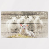 Rustic Sheep Baby Lamb Burlap Labels (Design 2)