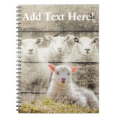 Rustic Sheep Baby Lamb Burlap Notitieboek (Voorkant)