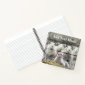Rustic Sheep Baby Lamb Burlap Notitieboek (Binnen)