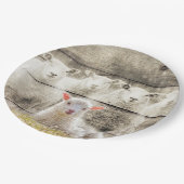 Rustic Sheep Baby Lamb Burlap Papieren Bordje (Gekanteld)