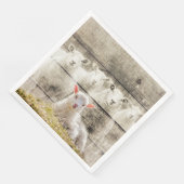 Rustic Sheep Baby Lamb Burlap Servet (Hoek)