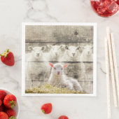 Rustic Sheep Baby Lamb Burlap Servet (Insitu)