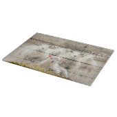 Rustic Sheep Baby Lamb Burlap Snijplank (Hoek)