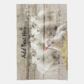 Rustic Sheep Baby Lamb Burlap Theedoek (Verticaal)