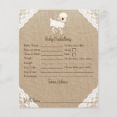 Rustic Sheep Baby shower Predictions and Advice (Voorkant)