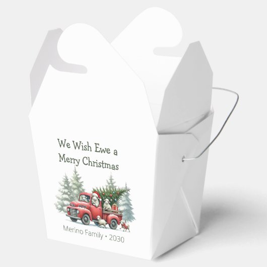 Rustic Sheep  Red Truck Bedankdoosjes (Geopend)