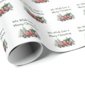 Rustic Sheep  Red Truck Cadeaupapier (Rol Hoek)