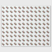 Rustic Sheep  Red Truck Cadeaupapier (Vlak)