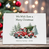 Rustic Sheep  Red Truck Groot Cadeauzakje