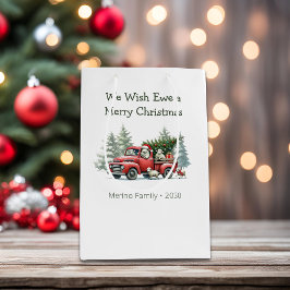 Rustic Sheep Red Truck Medium Cadeauzakje