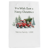 Rustic Sheep Red Truck Medium Cadeauzakje (Voorkant)