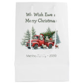 Rustic Sheep Red Truck Medium Cadeauzakje (Achterkant)