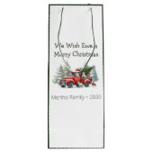 Rustic Sheep Red Truck Wijn Cadeautas (Achterkant)