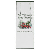 Rustic Sheep Red Truck Wijn Cadeautas (Voorkant)