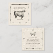 Rustic Sheep Wrought Iron Arrows Custom Boerderij Vierkante Visitekaartje (Voorkant / Achterkant)