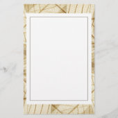 Rustic Sheer Cream Lace Leaves Briefpapier (Voorkant)