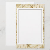 Rustic Sheer Cream Lace Leaves Briefpapier (Voorkant / Achterkant)