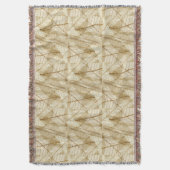 Rustic Sheer Cream Lace Leaves Deken (Voorkant Verticaal)