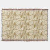 Rustic Sheer Cream Lace Leaves Deken (Voorkant)