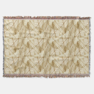 Rustic Sheer Cream Lace Leaves Deken