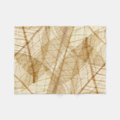 Rustic Sheer Cream Lace Leaves Fleece Deken (Voorkant (Horizontaal))