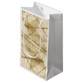 Rustic Sheer Cream Lace Leaves Klein Cadeauzakje (Voorkant Gekanteld)