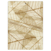 Rustic Sheer Cream Lace Leaves Klembord (Achterkant)
