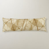 Rustic Sheer Cream Lace Leaves Lichaamskussen (Achterkant)