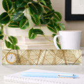 Rustic Sheer Cream Lace Leaves Naambordje