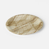 Rustic Sheer Cream Lace Leaves Papieren Bordje (Gekanteld)