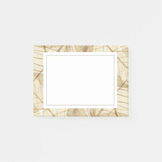 Rustic Sheer Cream Lace Leaves Post-it® Notes (Voorkant)