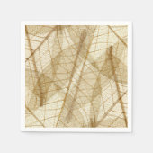 Rustic Sheer Cream Lace Leaves Servet (Voorkant)