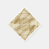 Rustic Sheer Cream Lace Leaves Servet (Hoek)