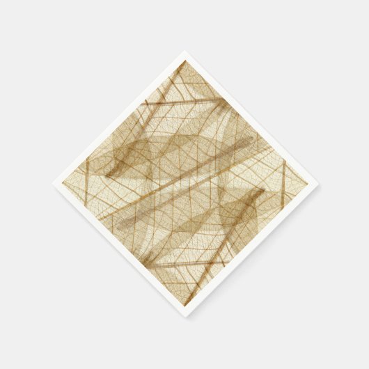 Rustic Sheer Cream Lace Leaves Servet (Hoek)